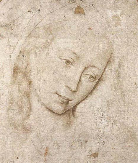WEYDEN, Rogier van der Head of the Madonna oil painting picture